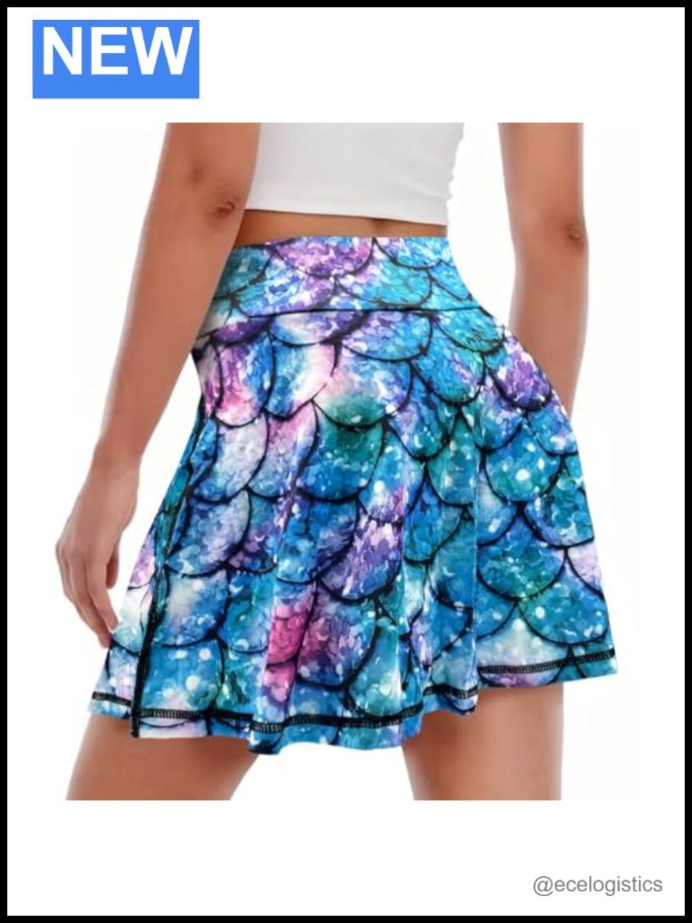 High Waisted Pleated Skort Tennis Skirt with Pockets